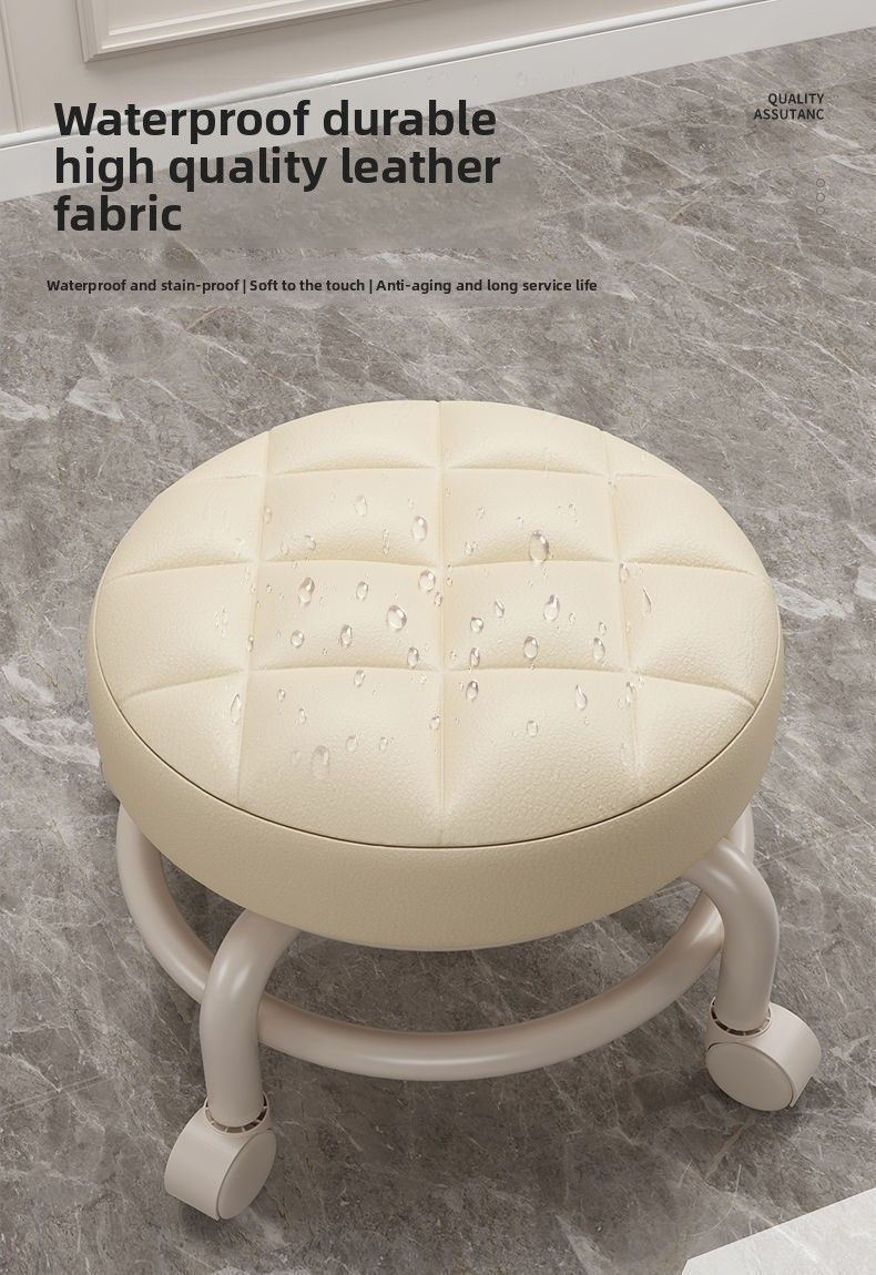 Petit dossier, roulettes universelles, tabouret à langer populaire, chaise multifonctionnelle, tabouret bas silencieux à roulettes_voghion.com
