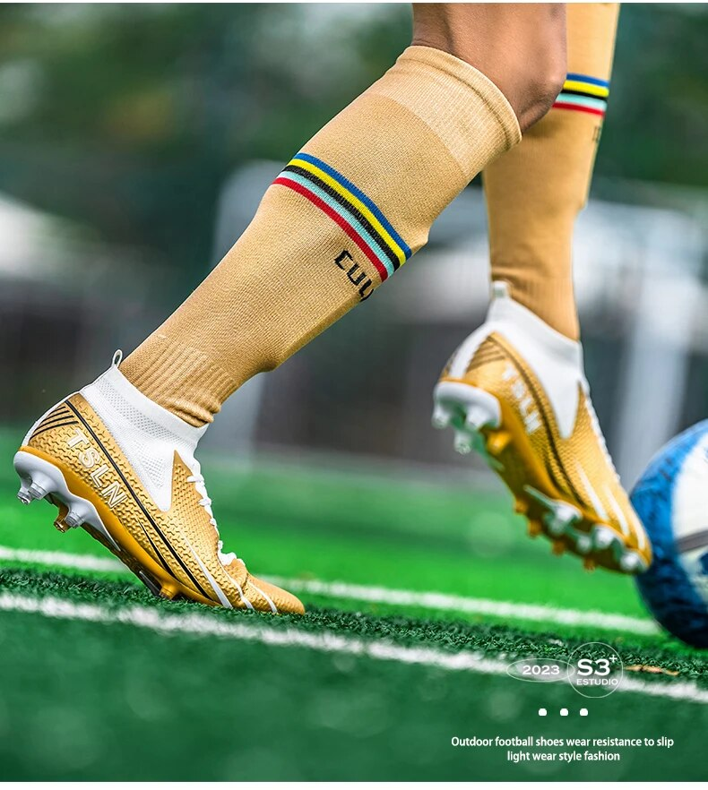 Vīriešu biedrības futbola laukuma zābaki Profesionāli pieaugušo bērnu futbola apavi Augstas kvalitātes zāles treniņu spēles apavi Futsal_voghion.com