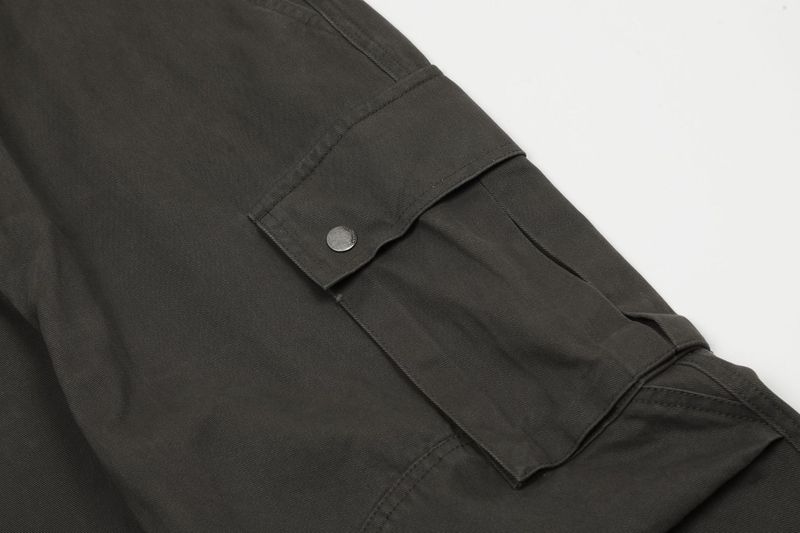 Herrenbekleidung Multi Pocket Plissee Overalls für Männer, Nischen und schöne Hosen_voghion.com