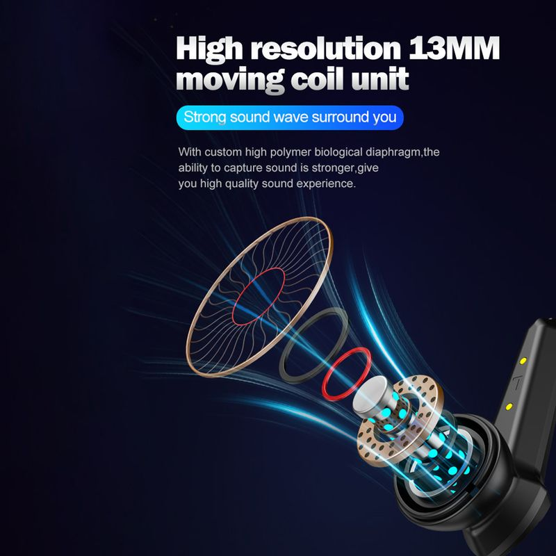 1 pár sluchátek P36 s ultra cool světly, HiFi zvukový efekt, hraní her, bezdrátová sluchátka do uší, Bluetooth 5.1, reproduktor_voghion.com