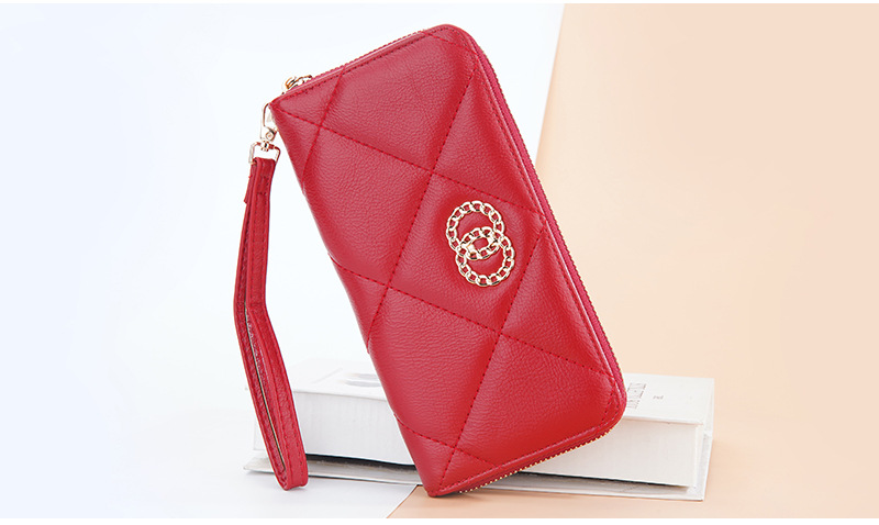 Baellerry New Women's Long Wallet Korean Version Xiaoxiangfeng Multi-card Position Clutch Bag Quilted Women's Bag Wholesale_voghion.com