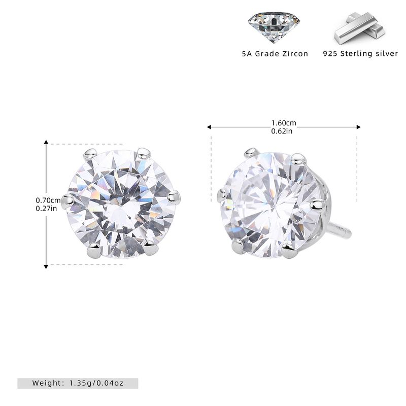 Orecchini a bottone da donna in argento sterling con zirconi cubici, forma geometrica minimalista a forma di osso, argento 925 placcato in oro bianco e oro giallo_voghion.com