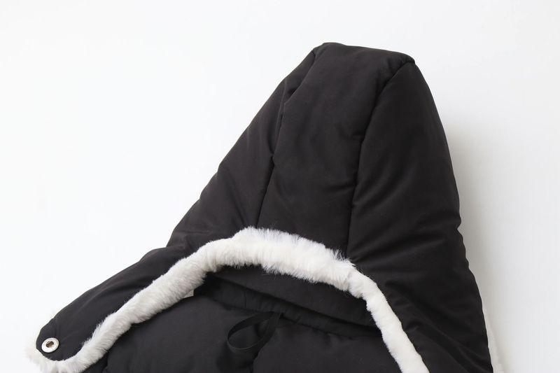 Pelele de invierno premium con capucha para bebé Mother & Kids: mono grueso acolchado de algodón para bebés y niños pequeños (66-90 cm), unisex, manga larga, con cremallera_voghion.com