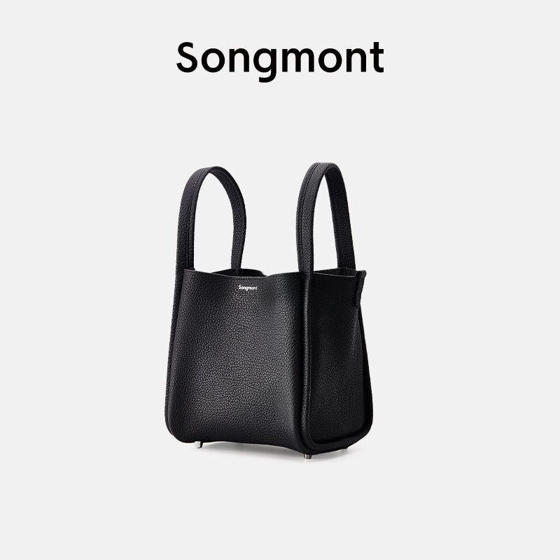 Borsa a tracolla grande e capiente Songmont Yamashita Arimatsu, piccola borsa a secchiello in pelle bovina di alta qualità_voghion.com