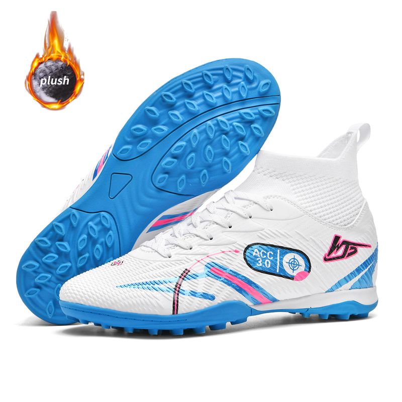 Scarpe da calcio per ragazzi in caldo cotone con punte lunghe e rotte_voghion.com