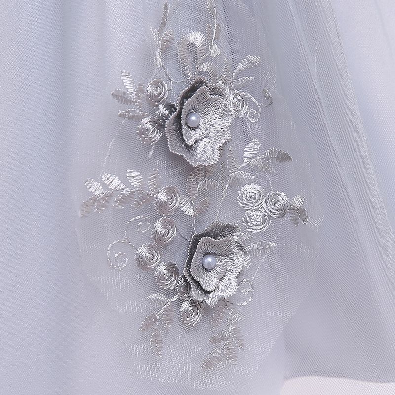 Babykleidung Mädchenkleid Kinderkleid Kleid CuHK Einreihiges, schulterfreies, mit Perlen besetztes Smoking-Laufstegkleid für Kinder_voghion.com