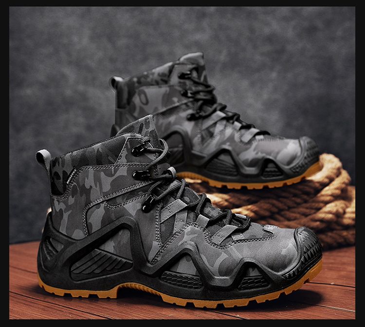 Scarponi da arrampicata alti da uomo, antiscivolo, per esterni, stivali da deserto con plateau di grandi dimensioni_voghion.com