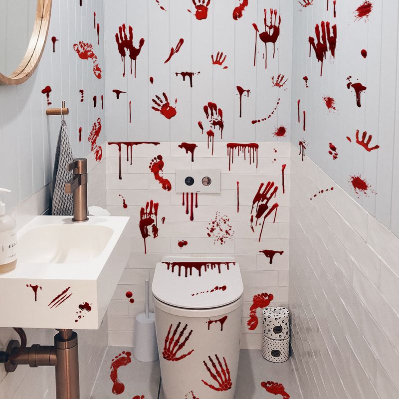 Aufkleber Halloween Blut Handabdruck Fußabdrücke Dekorative Wandaufkleber Fensteraufkleber Wohnzimmer Schlafzimmer Hintergrund Home Dekoration Aufkleber_voghion.com