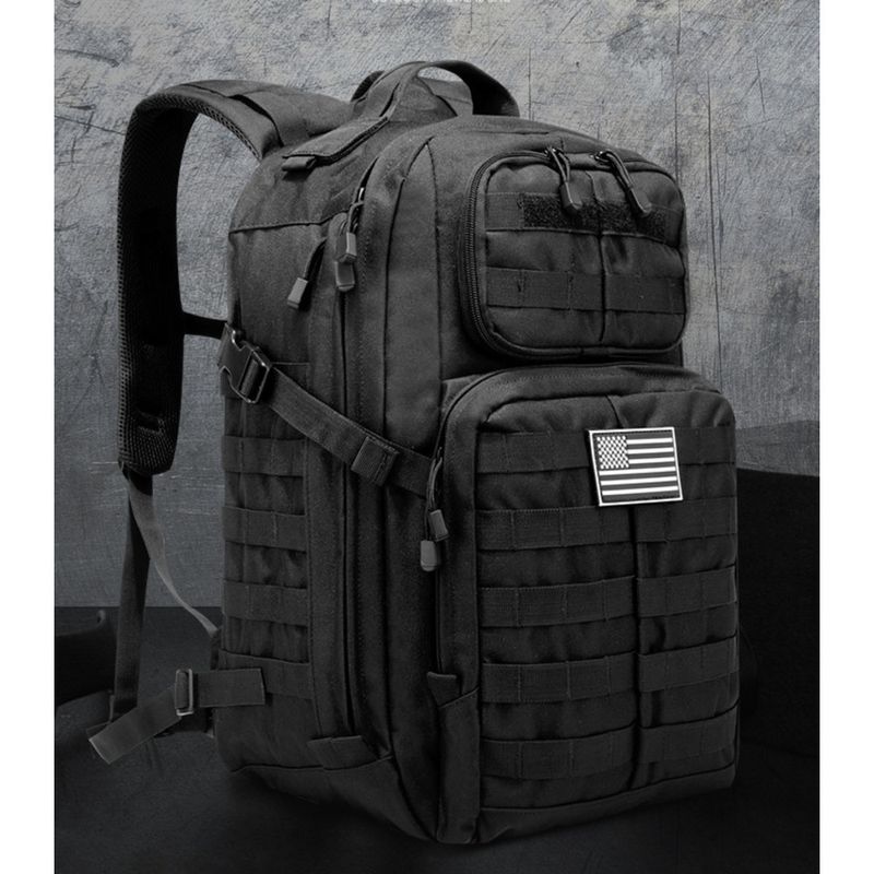 Outdoor Sports Doppelter multifunktionaler Polyester-Bergsteiger-Militär-Camouflage-Taktikrucksack_voghion.com