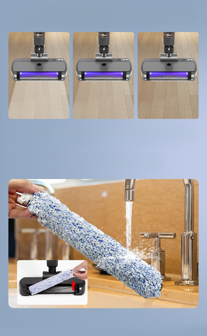 Smart Cleaning Mop Kehrmaschine All-in-One 3-in-1 Bodenreiniger Haushaltskehrmaschine Selbstreinigender Staubsauger_voghion.com