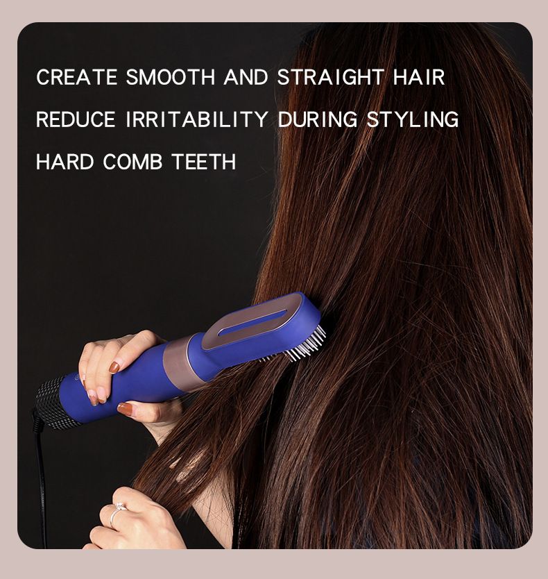 Neuer multifunktionaler Kammtrockner, 5-in-1 und gerader Kamm, Lockenstab, Haarstyling_voghion.com