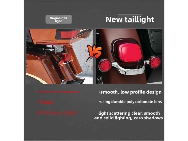 Luz trasera LED para Harley Softail Dyna Touring Sportster XL883 XL1200 1999-2022, luces de freno traseras para motocicleta, luz de circulación DRL_voghion.com