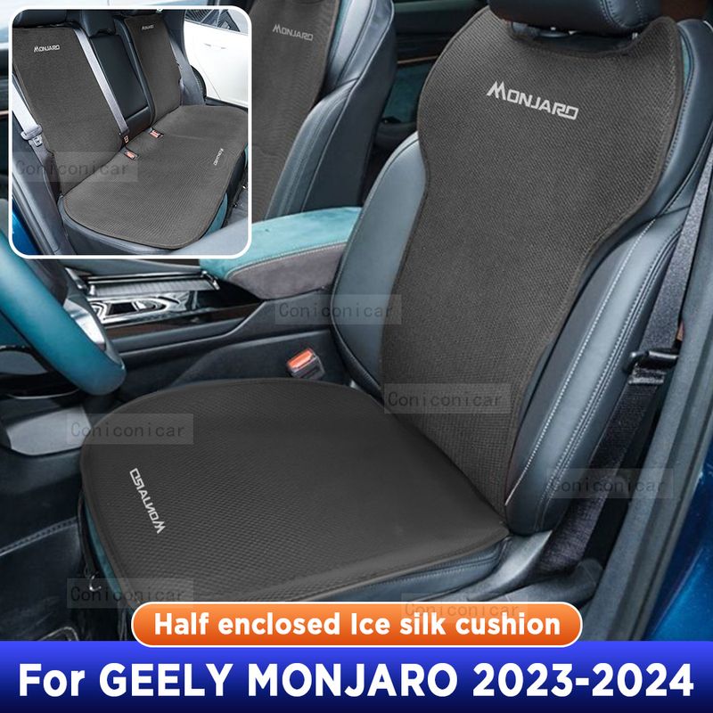 GEELY Monjaro 2023 2024 Dört Mevsim Kılıfı Nefes Alabilir Buz İpek Araba Koltuğu Minderi Koruyucu Ped Ön Çoğuna Uyar_voghion.com