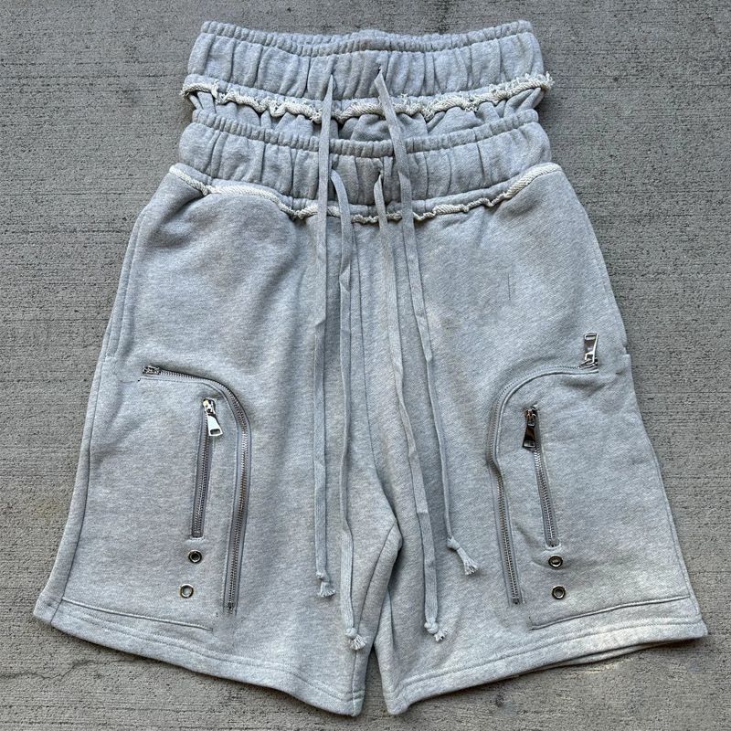 Gothic Y2K Cargo Hose, Dunkles Ästhetisches Doppelbund Design, Unisex Streetwear Jogger, Medium Stretch Polyester, Edgy Retro Fashion_voghion.com