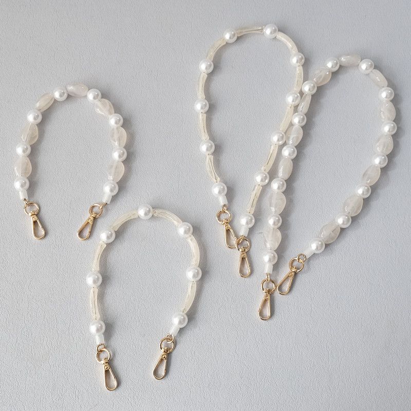 Accessori versatili in acrilico alla moda con perline di perle, tracolla singola, cordino per borsa, catena per telefono_voghion.com