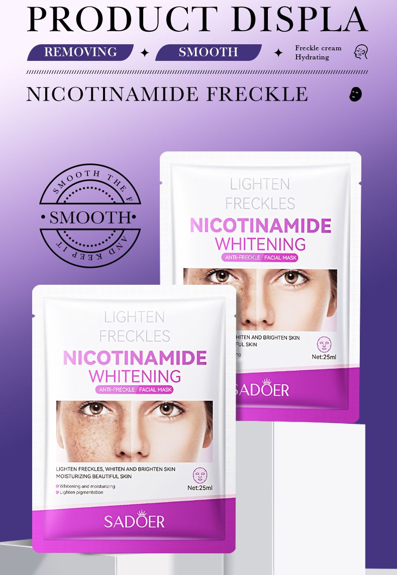 SADOER Niacinamide Whitening And Freckle Removal Mask 25ml Single Piece Hydrating And Moisturizing Serum_voghion.com