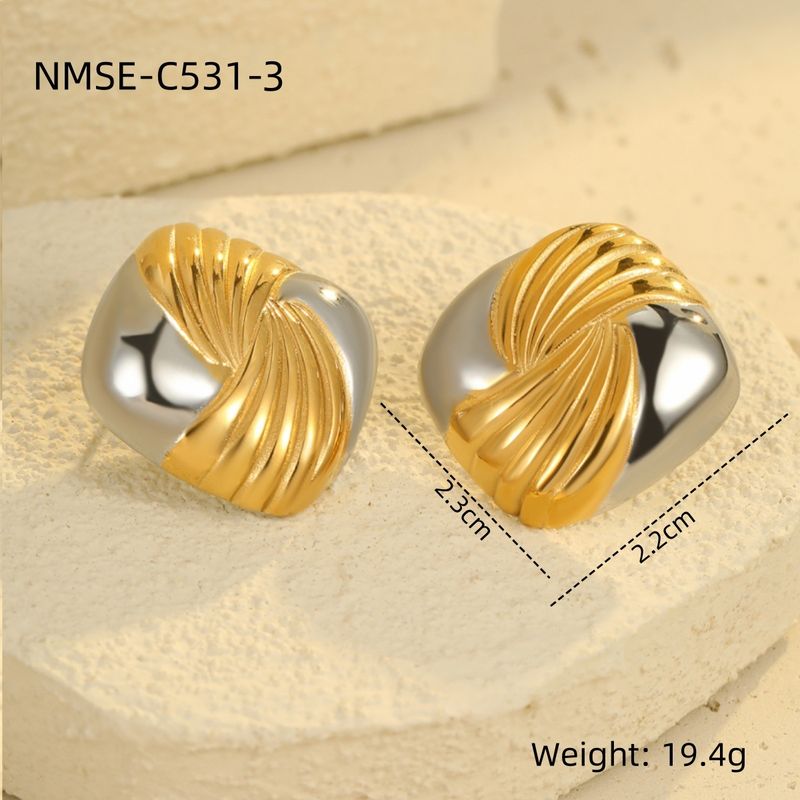 Orecchini alla moda per donna, orecchini geometrici leggeri e di lusso, design coordinato, orecchini di alta qualità in acciaio inossidabile_voghion.com
