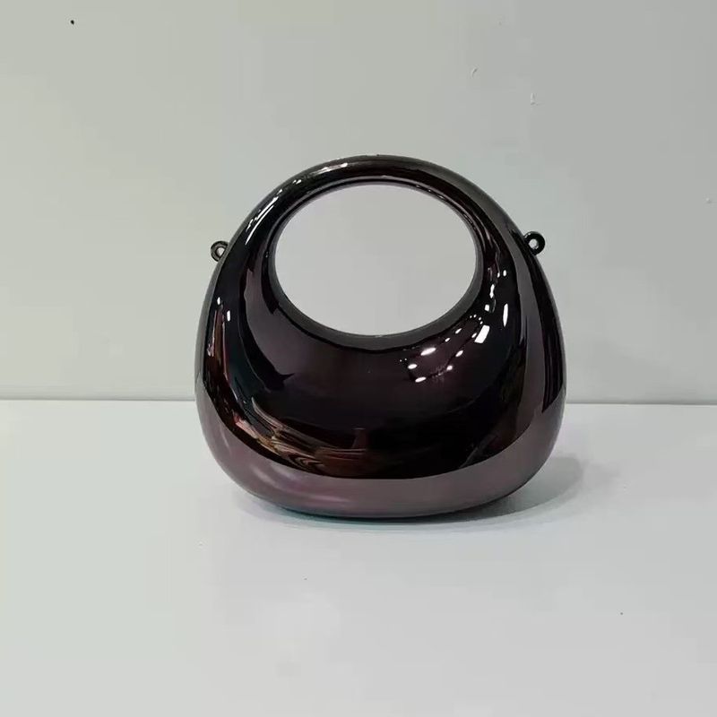 Borsa a tracolla da sera alla moda con catena lucida a mezzaluna in acrilico mini 2025_voghion.com