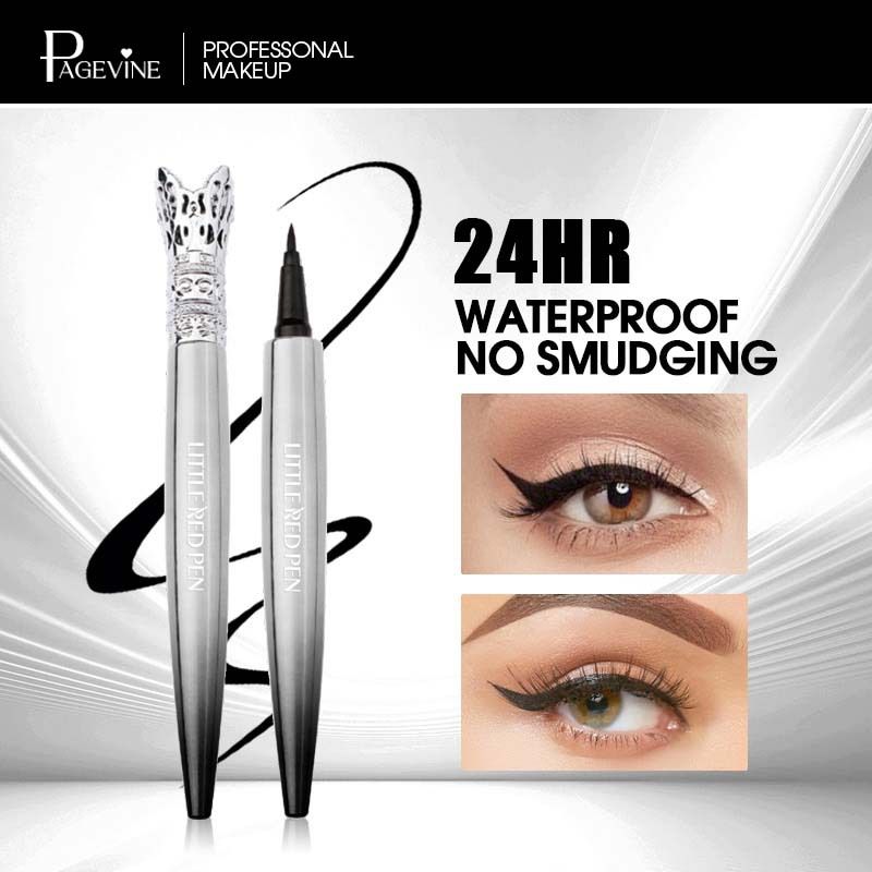 Lidschatten & Liner Kombination Eyeliner Flüssig Wasserfest und nicht leicht zu verwischen Extrem feines Make-up Natürlicher Augen-Seidenraupenstift_voghion.com