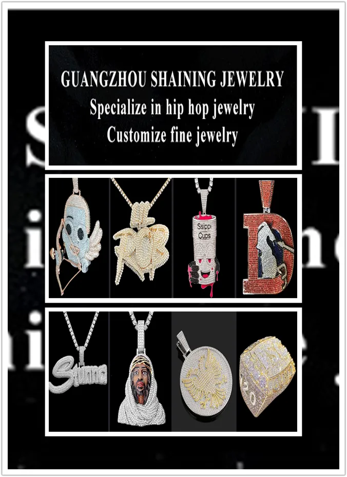 Iced Out Pass Diamond Tester Sterling Sier Naszyjnik Vvs Moissanite Kubański łańcuszek ogniwowy_voghion.com