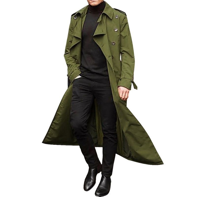 2023 Mid-Length Trench Men's Long Coat Hot Sale_voghion.com