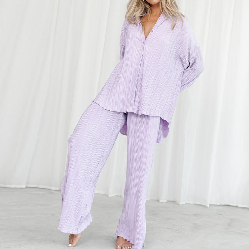 Tailleur pantalone casual da donna tinta unita_voghion.com