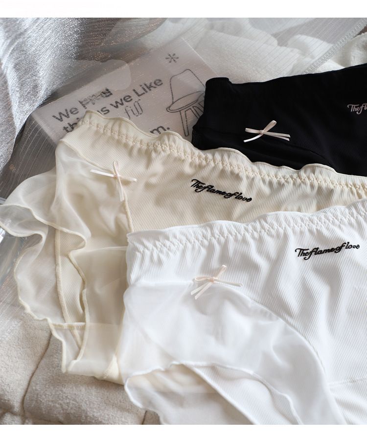 Biancheria intima per ragazze in seta di ghiaccio, leggera, elastica, sexy, ad asciugatura rapida, con muscoli nudi, colore bianco chiaro di luna_voghion.com