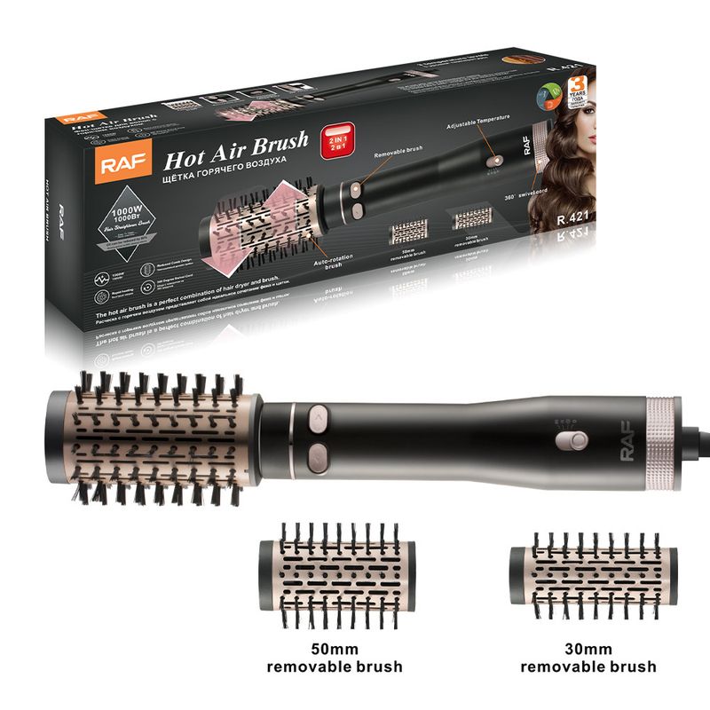 RAF Europäischer Standard und Glättung Dual-Purpose Styling Drei in einem Heißluftkamm Automatischer Lockenstab Elektrischer_voghion.com