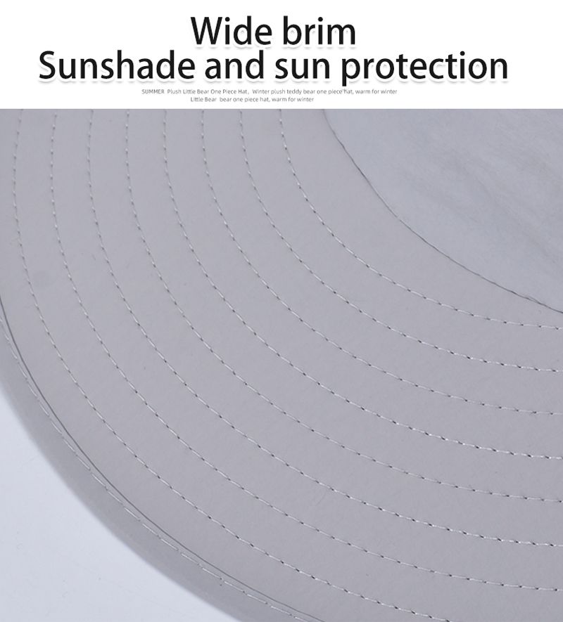 Hot Sale Xioguan 100% polyester 9249 summer men's and women's large brimmed shawl fisherman quick drying breathable sunshade hat_voghion.com