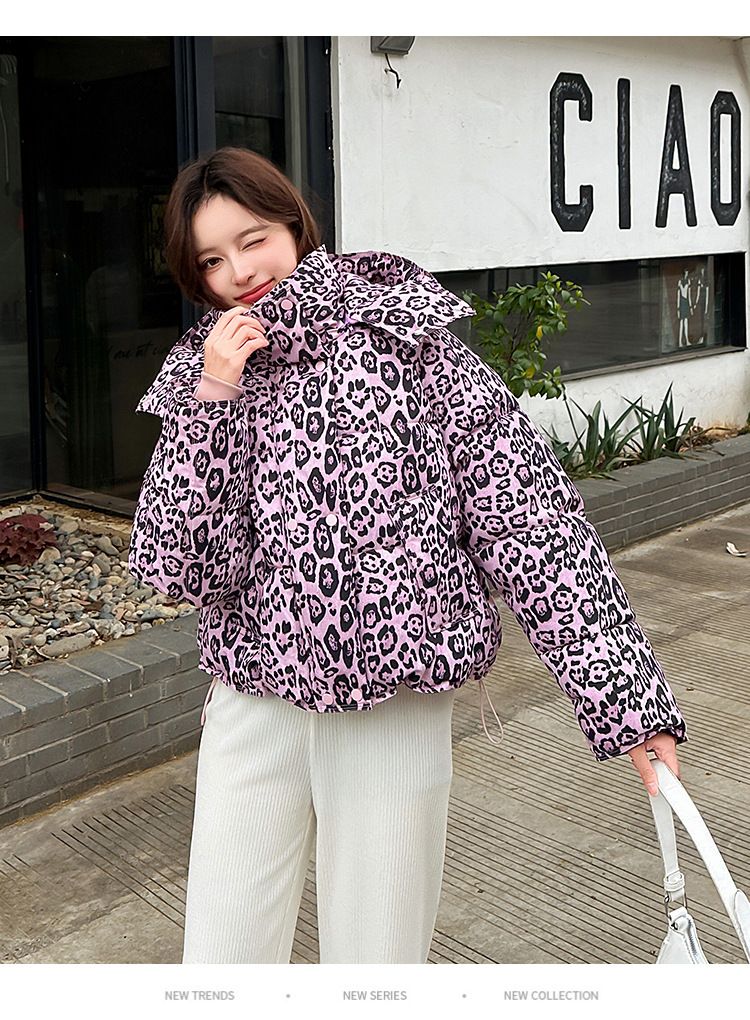 Women Parkas Coats Jackets Zipper Leopard Print Hooded Coat Stand Collar Y2k Streetwear Jacket Work Outerwear Autumn Winter_voghion.com