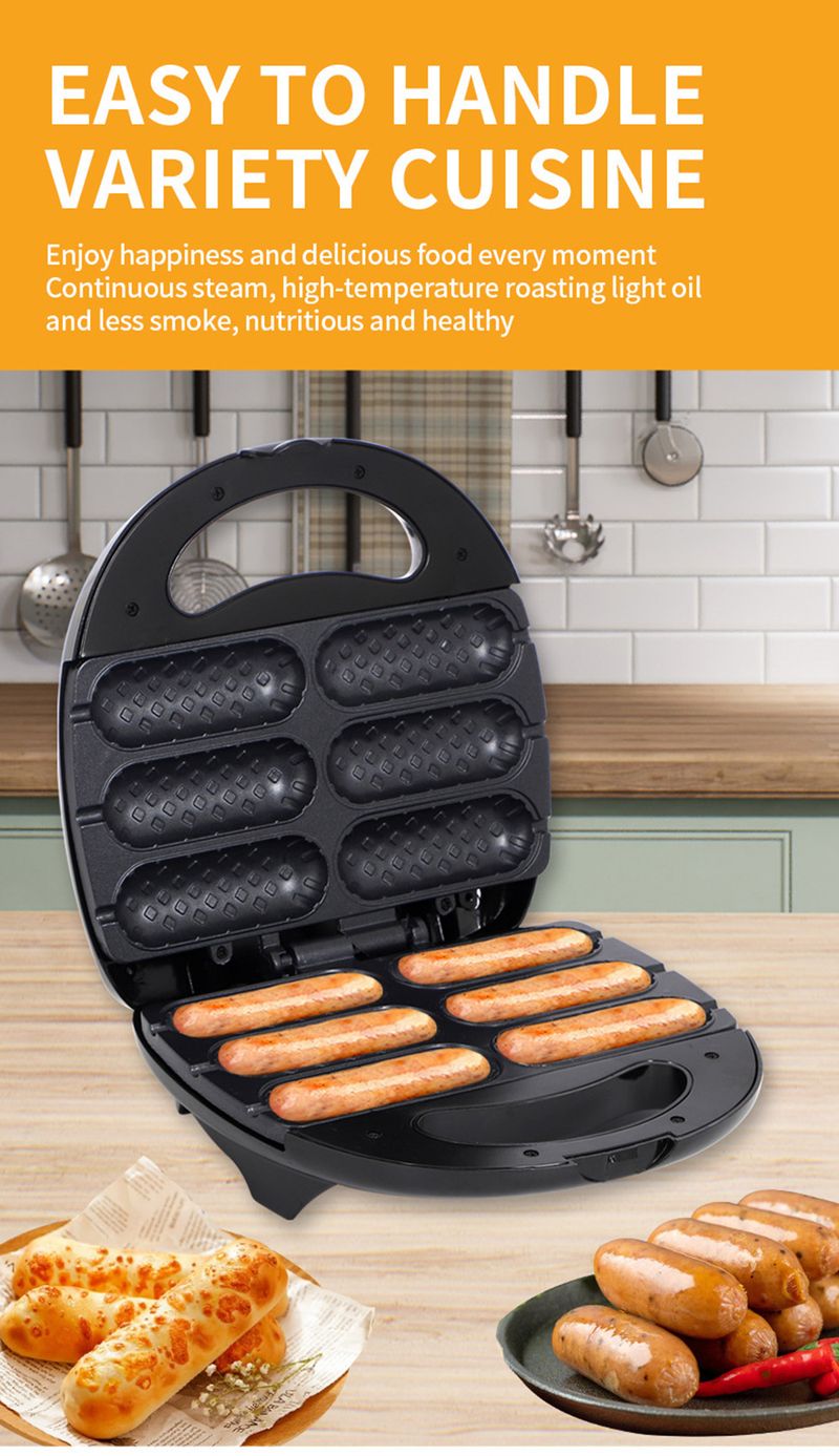 Macchina per hot dog, macchina per arrostire salsicce elettrica standard UE da 220 V per la colazione, 800 W_voghion.com