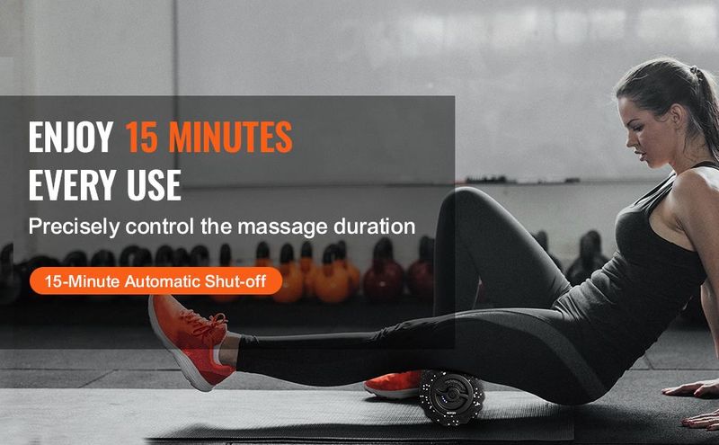VEVOR Vibrating Foam Roller 4 Intensities Rechargeable Electric EPP Foam Roller_voghion.com