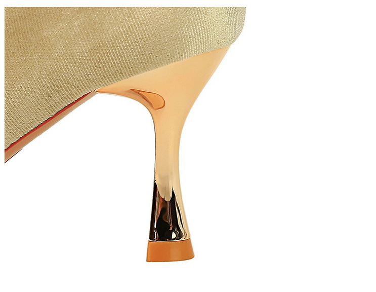 1818-K79 Scarpe col tacco alto da banchetto Edizione coreana Donna Xishi Pelle scamosciata Bocca bassa Punta in metallo Perla Fibbia con diamante d'acqua_voghion.com