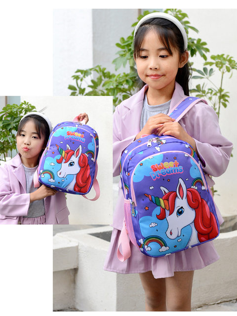 Zaini per ragazzi e ragazze Cartoon Unicorno Zaini per scuola con capacità lager Zaino per scuola materna Zaini per scuola primaria Borsa per bambini Kawaii_voghion.com