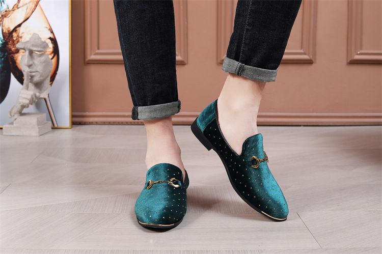 Forårs italienske blå lædersko af høj kvalitet til mænd, herresko i læder, brudesko, lakerede herreloafers, store størrelser: 39-49_voghion.com