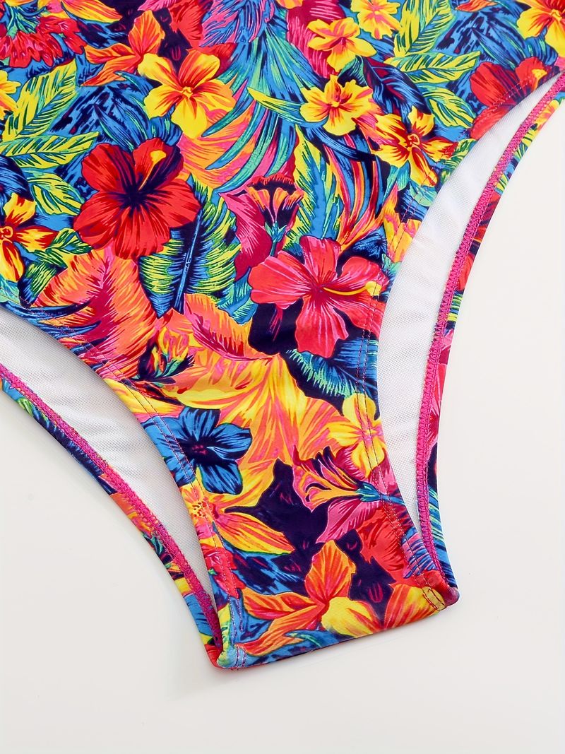 Einteiliger Badeanzug in Übergröße – einfarbiger Badeanzug für Damen (Bauchkontrolle, LSF 50+, chlorbeständig, für Strand und Pool)_voghion.com