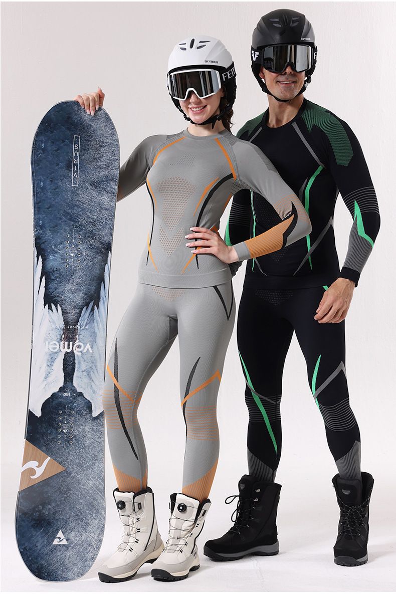 New Autumn And Winter Quick Drying Ski Suit Underwear Set For Men's Sports, Tight Fitting, Moisture Wicking And Sweat Wicking Base Coat_voghion.com