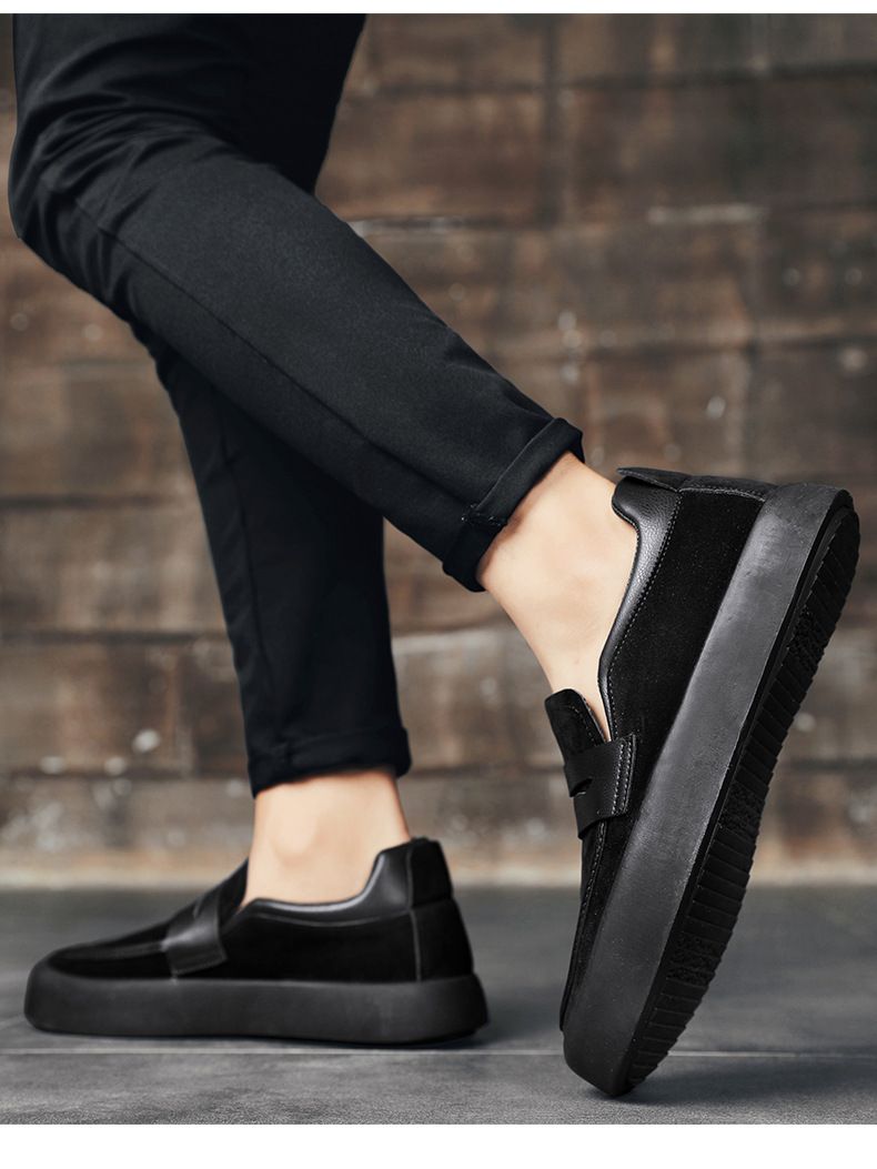 2024 vår nya andningsbara herrskor koreanska mode casual skor unga herrskor trendiga singelskor_voghion.com