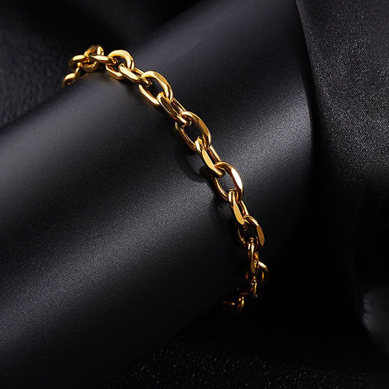 Braccialetto fai da te in acciaio al titanio per uomo e donna, alla moda, leggero, versatile, raffinato, resistente allo sbiadimento._voghion.com