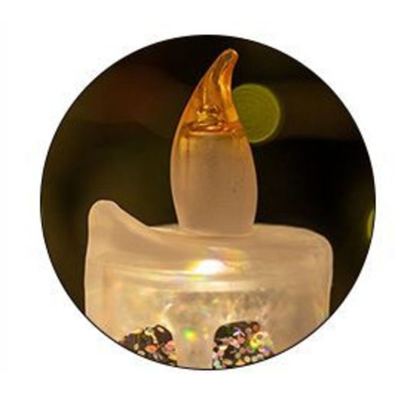 Candela di Natale con cristalli e neve per la fidanzata, regalo creativo_voghion.com