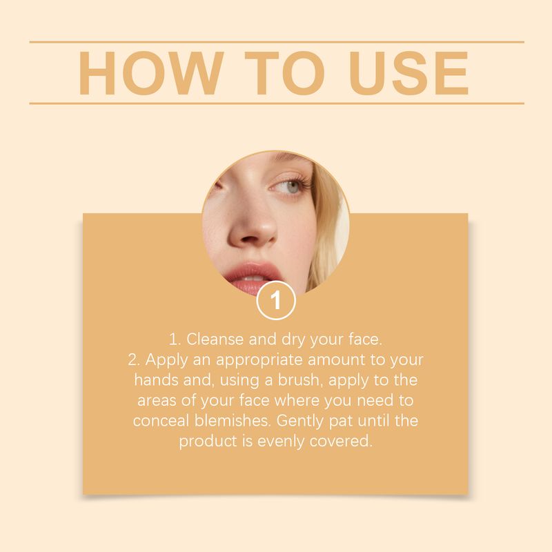 zephoco Leichte, langanhaltende, feuchtigkeitsspendende, nicht klumpende, matte, natürliche, klare Concealer-Foundation_voghion.com