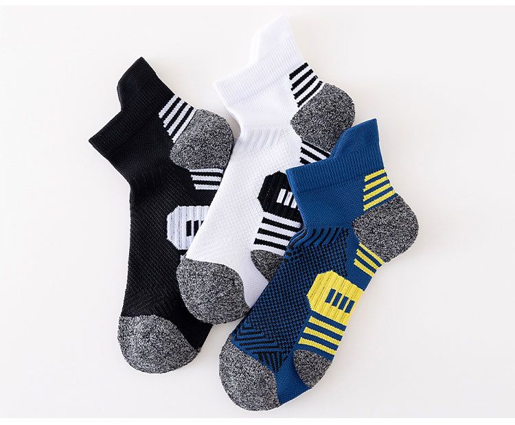 ActiveGo ActiveGo Cross-Border Sweat-Absorbent Breathable Towel Bottom Men's Short Tube Sports Thickened Running Outdoor Hiking Socks_voghion.com