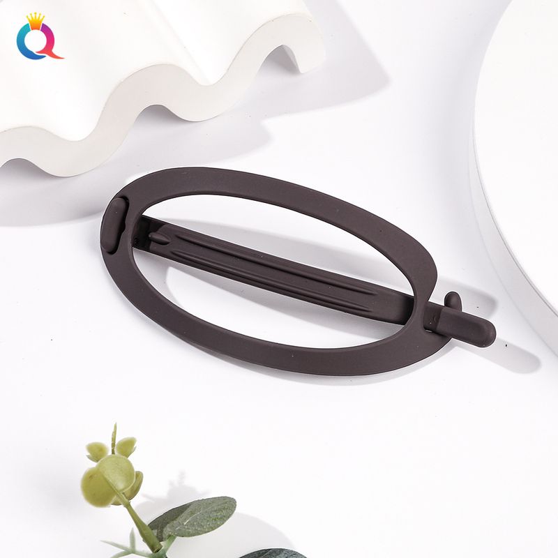 Fermaglio per capelli in policarbonato opaco - Elegante fermaglio ovale per capelli da donna (fermagli antiscivolo per chignon, grazioso accessorio per capelli posteriori, tenuta delicata per capelli spessi)_voghion.com