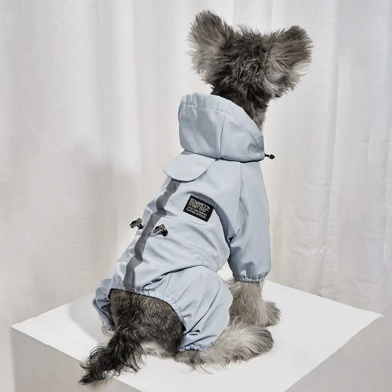 Combinaison imperméable pour chien d'extérieur, vêtements réfléchissants pour chiots de petite et moyenne taille, chihuahua, yorkshire, imperméable à capuche_voghion.com