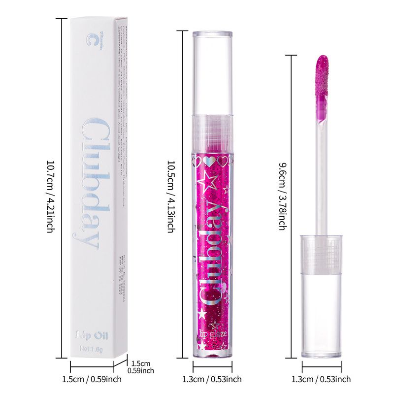 Aceite labial hidratante Clubday - Acabado brillante tipo espejo, brillo labial hidratante con ácido hialurónico_voghion.com