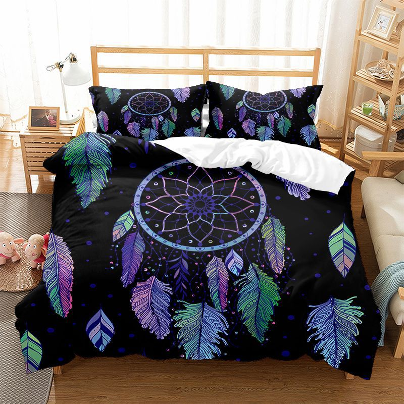 Fantasy Rainbow Pok Dream Net Series Three Down Duvet Cover Matte Four piece Set_voghion.com