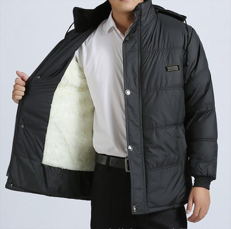 QFV507045555501<2 2023 Winter Foreign Trade Bulk Model Middle-aged Elderly Jacket With Fleece Lining, Thickened And Warm, Hooded Cotton_voghion.com