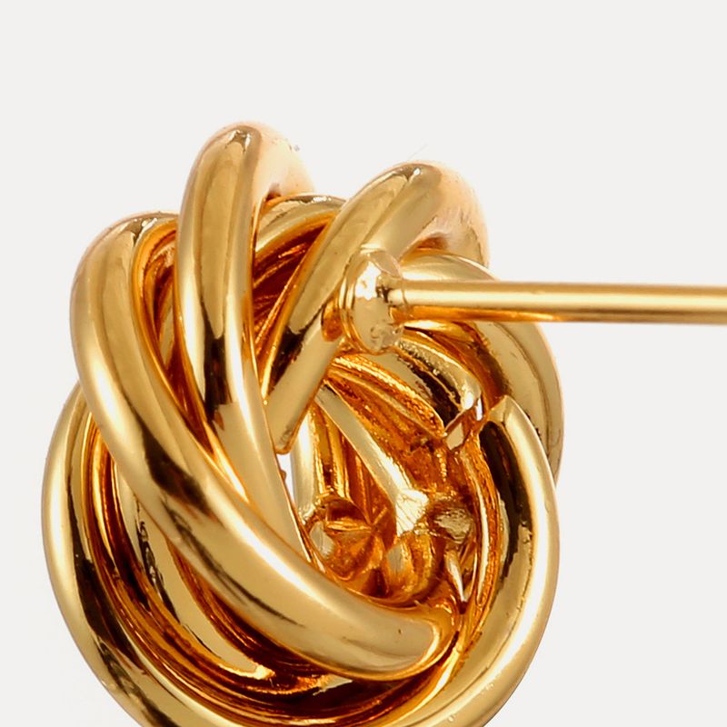 Orecchini da donna in rame retrò con torsione leggera, di lusso, di alta qualità, in oro, con temperamento, gioielli_voghion.com