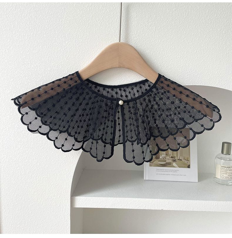 2025 Neie Spitzenbroderie Perlschal Frae Fréijoers-Summerkleed Dekoratioun Hals Schëller Hohl_voghion.com