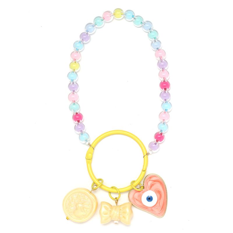 Neuer farbiger Schlüsselanhänger zum Selbermachen von Dopamin mit Teufelsauge-Schlüsselanhänger, Handykette, Autoanhänger._voghion.com